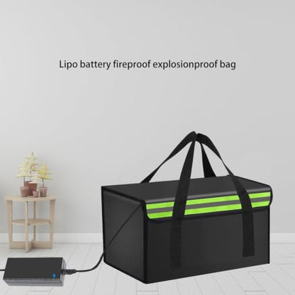 40*25*25cm Lipo Safe Bag Fireproof Bag for Lipo Battery Pack Storage Charging Transport,Home Office Travel Fireproof Safe Storage for Cash Valuables Jewelry Passport Power bank Lipo Battery - size: 400*250*250mm