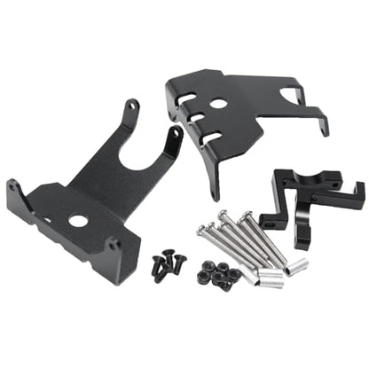 2PCS RC Car Aluminum Axle Protector Chassis Armor Front & Rear Skid Plate Compatible with 90018 90048 90053 1/10 RC Crawler Car Upgrades (Black) - color: Black