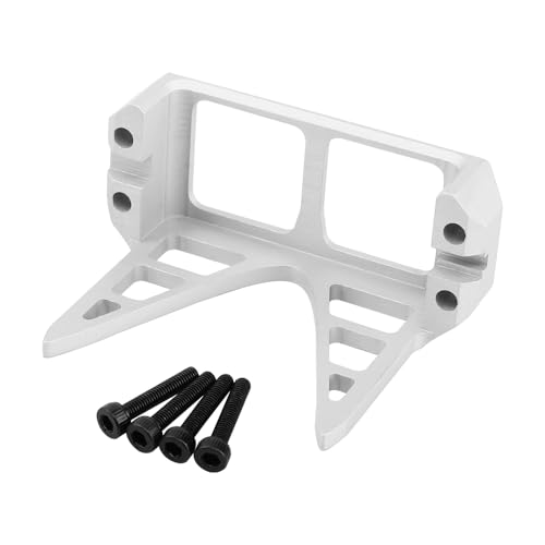 Aluminum Steering Servo Guard Armor Protective Cover Servo Mount for 1/10 RC Crawler Car Bouncer Axial Wraith 90018 RR10 Capra 1.9UTB (Silver) - color: Silver