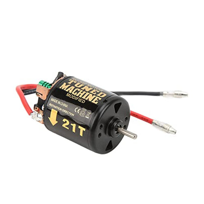 540 Brushed Motor Iron Copper 21T RC 540 Motor with External Carbon Brush Two Way Bearing for 1 10 RC Car for Axial SCX10 90046 Drift and Sport Use
