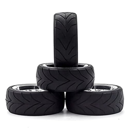 HUIOP RC Drift Tires - 4pcs Replacements for 1/10 HSP94123, 94122, D5 Yokomo RC Drift Car