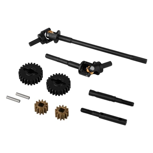 Hard Steel Front and Rear Portal Axle Shaft with Gear for 1/10 RC Crawler Car Axial SCX10 III AXI03006 AXI03007 Wrangler JL AR45 Axle Metal Upgrade Part (Front)