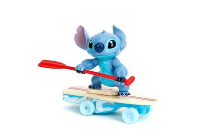 Jada Radio Control Stitch with Surfboard - 2.4 GHz - Straight Forward and Reverse Curve - 1 Channel - Integrated Figure - for Children from 3 Years - 25 cm - (253074009)