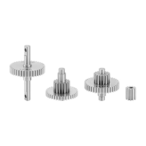 INJORA Stainless Steel 16.6:1 Transmission Gear Pinion Set for 1/18 TRX4M - size: 16.6:1
