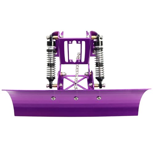 Colaxi 1/18 RC Metal Snow Plow, Aluminum Alloy Front Snow Shovel for TRX4M RC Crawler, Violet - color: Fit 1/18 Rc Violet