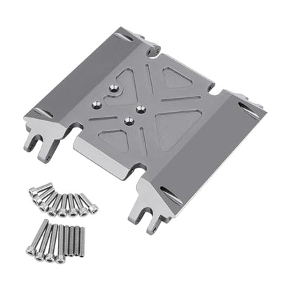 CNC Aluminum Center Gearbox Mount Transmission Skid Plate for Axial Wraith 90018 1/10 RC Crawler Upgrade Part (Gray) - color: Gray