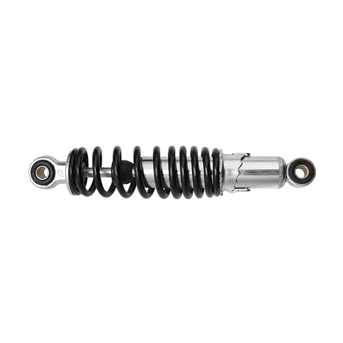 Minho Dual Rear Shock Absorbers with Adjustable Spring Preload in Heavy Iron Material Compatible with Chinese GY6 4-Stroke Engine Taotao ATV Go Kart,Black Color,250MM Length - size: 250mm
