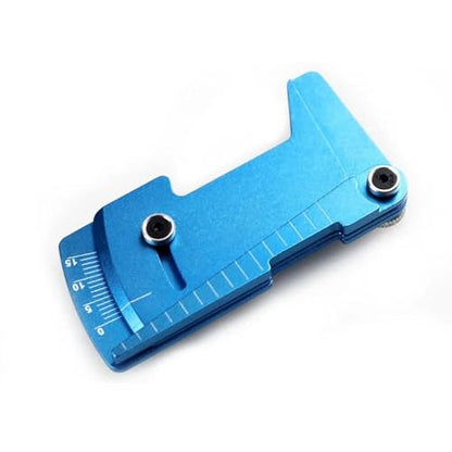 Adjustable Camber Gauge Ruler for RC Car 1/8 1/10 – Aluminum Wheel Alignment Tool with 15° Measurement, Compatible with(Style A Blue) - color: Style a Blue