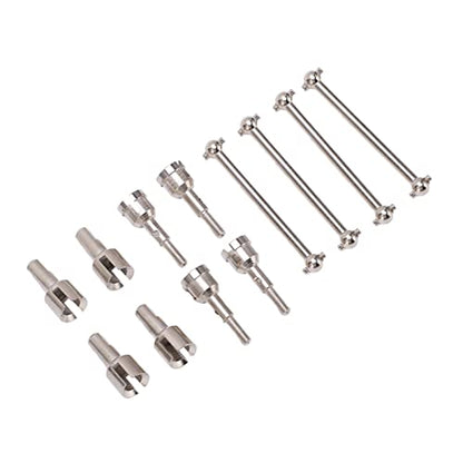 Zerodis RC Drive Shaft Dogbones Aluminum Alloy Diff Cup Joint Axle Set 4Pcs Front Rear Drive Shaft Set for 1 18 Scale RC Car DIY Users for A949 A959 A969 A979 K929 (Silver) - color: Silver