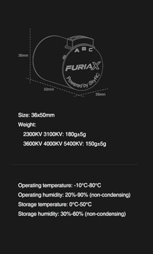 FuriaX Supa 3650 Motor 60A ESC RC Car Speed Controller 2-3S LiPo 3.175mm Shaft for 1/10 Touring Buggy Short Course Truck (3650-4000KV 60A Combo)