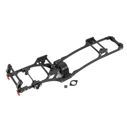RC Car Frame Parts for Axial for SCX10 for LCG 1/10 Carbon Fiber for Chassis Kit Frame Rail Skid Plate Gearbox Bumper Set RC Crawler Car Parts