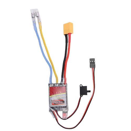 60A Brushed ESC Controller, High Performance Electric Speed Controller with Throttle Loss Protection for RC Cars Trucks and Boats