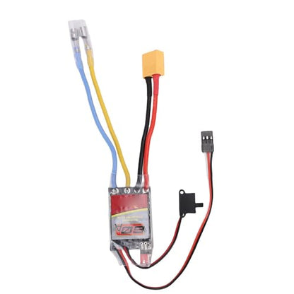 60A Brushed ESC Controller, High Performance Electric Speed Controller with Throttle Loss Protection for RC Cars Trucks and Boats