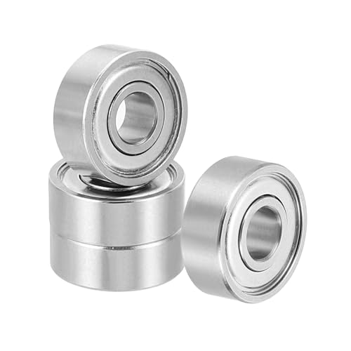 uxcell 4 Pack 694ZZ Deep Groove Ball Bearings, 4x11x4mm Chrome Steel Double Shield Bearing for Electric Motor, Home Appliances, Garden Machinery, (ABEC5) - size: 694ZZ