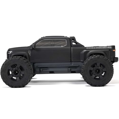ARRMA RC Truck 1/10 Big Rock 4X4 223S BLX BRUSHLESS Street Truck RTR (Batteries and Charger Not Included) with DSC, (Black), ARA4312V4T1 - color: Black
