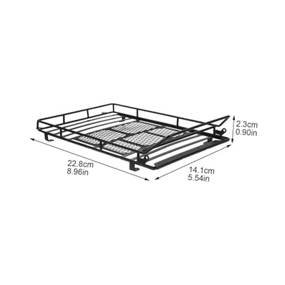 Car Roof Luggage Bracket for Crawler Cargo Holder Rack Lightweight Design for Simulation Accessories Fit for Rc Vehicles Black Finish - size: 22.8X14.1cm