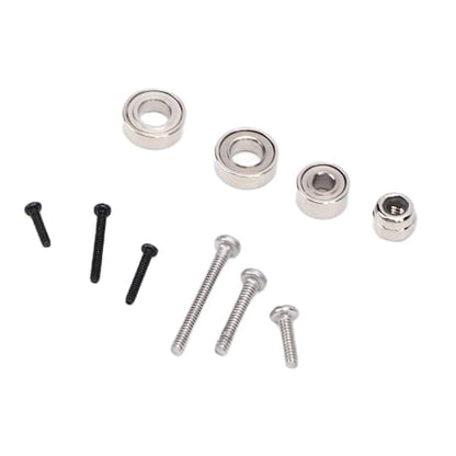 Generic 126PCS RC Screw Kit with Bearings & Nuts, Replacement for SCX30 1/30 RC Crawler Car, Steel Screw Assortment Set for Easy DIY Repair & Maintenance