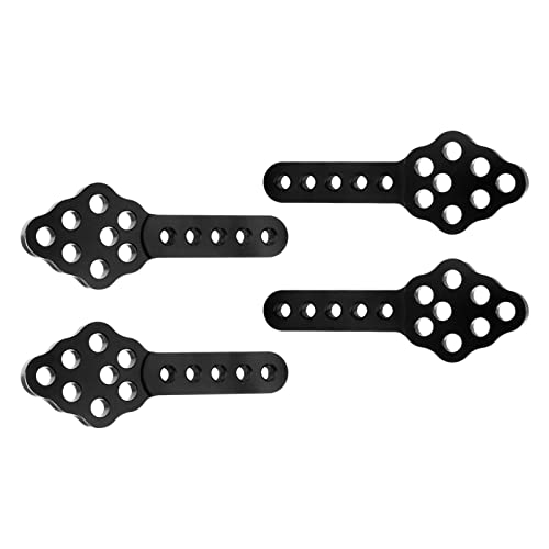 Aluminum Shock Mount Lift Kit Set for 1/10 Axial SCX10 SCX10 II 90046 D90 D110 RC Crawler Car Upgrades Replacement (Black) - color: Black