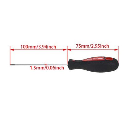 Utoolmart 1.5mm x 100mm Ball Head Precision Screwdriver Hex Design Wrench Hand Tool 1Pcs - color: 1pcs, size: 1.5×100×75mm