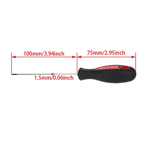Utoolmart 1.5mm x 100mm Ball Head Precision Screwdriver Hex Design Wrench Hand Tool 1Pcs - color: 1pcs, size: 1.5×100×75mm