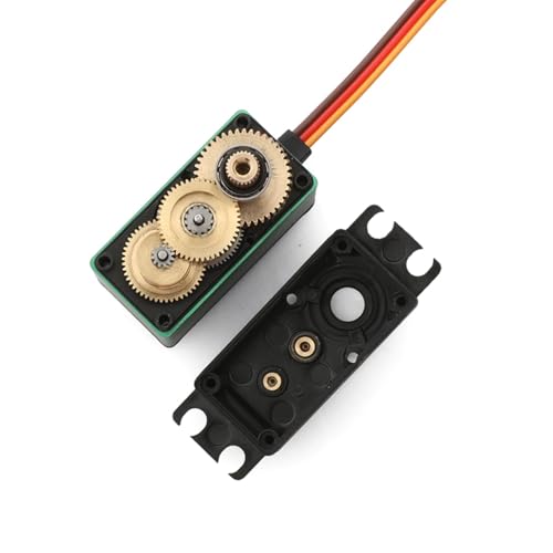 15KG RC Servo Motor Steering Servo Metal Gear Waterproof with 25T Servo Horn for RC Car Truck Boat Helicopter Model Parts, Control Angle 180° (Green-15kg) - color: Green-15kg