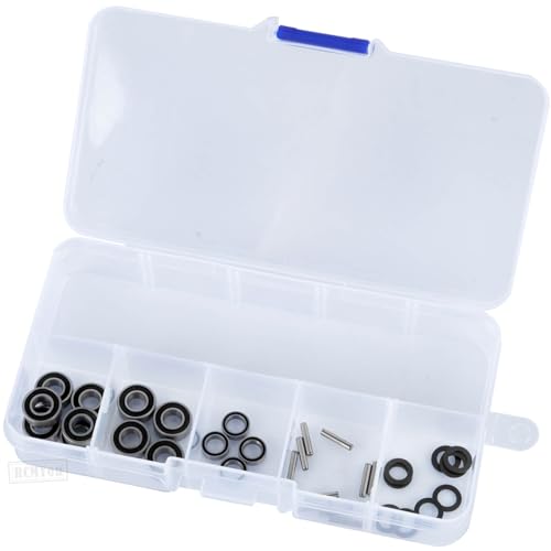 RC Bearings Kit Upgrades Part for 1/10 Slash 2WD VXL/Stampede 2WD VXL/Rustler 2WD VXL/Bandit 2WD VXL,Rubber Sealed Precision Ball Bearings,Black - color: Black- 1 Set