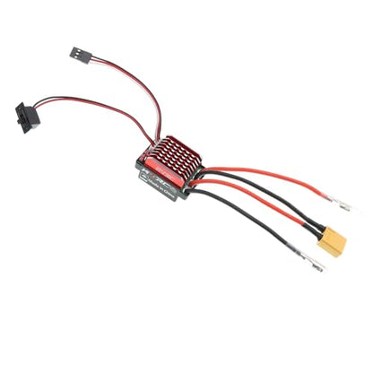 RC Car 60A Brushed ESC Electric Speed Controller 6V/2A BEC Compatible with Traxxas TRX4 TRX6 D90 HSP Tamiya Redcat Axial SCX10 HPI 4WD Truck 1/10 RC Truck Car Crawler (XT60 Plug Without Fan) - style: XT60 Plug without Fan