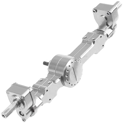 Aluminum Alloy Front Rear Portal Axle Upgrade Part Compatible with MN Model MN99S MN98 D90 D91 D99 D99S MN90 1/12 RC Car (Silver) - color: Silver