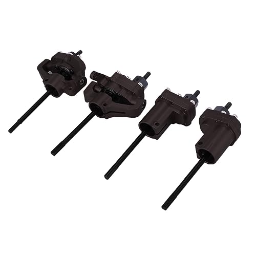 1/10 RC Crawler Aluminum Portal Front and Rear Axle Set for Axial SCX10 II 90046 90047 AR44 – CNC Alloy Axles with Steering Link Upgrade Parts for SCX10 Trucks (Black Rear Axle) - color: Black Rear Axle