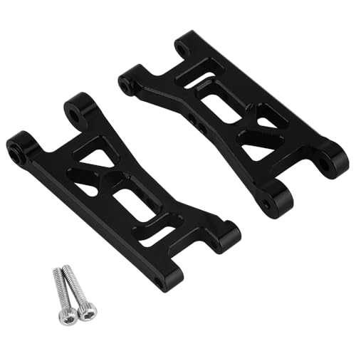 Aluminum Steering Knuckles, C Hubs Front Rear Shock Mount Suspension Arms Transmission Cover Wheel Hex for 1/24 Buggy Losi Micro-B Upgrade Set,8 Set (Black) - color: Black