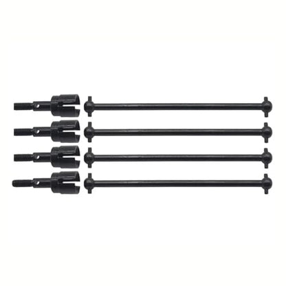 RC Accessory Compatible with HSP 94111 94108 94170 1/10 RC Car Parts Black 4Pcs Steel Dogbone Drive Shaft and Wheel Axle Replacement 08029 02033