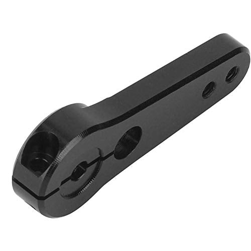 Dilwe Servo Horn, Metal RC Steering Servo Half Arm Horn 15T for HSP 1:5 Scale Truck Upgrade Part Black Silver(Black)