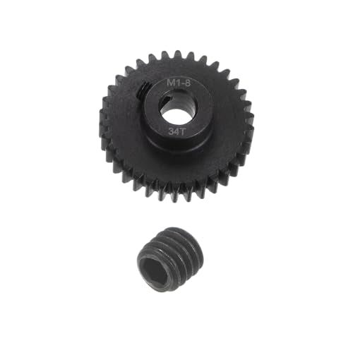 uxcell Mod 1 34T Pinion Gear 8mm Bore Hardened Steel Motor Rack Spur Gear for RC Car Truck Gear Drive