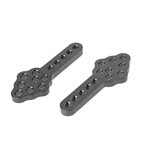 4Pcs Metal CNC RC Car Shock Absorber Mount Adjust Height Angle Stand for Axial SCX10 90046 D90 D110 SCX10III RC Crawler (Grey) - color: Gray