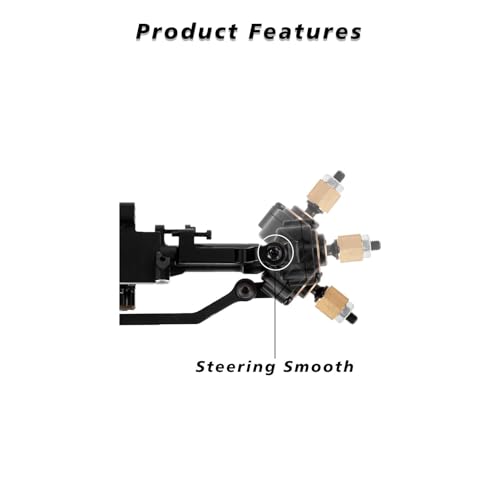 SCX24 Extended Portal Axles +10MM/Side, Front Rear High Clearance Axles for SCX24 Upgrades 1/24 RC Crawler, Extended Axial SCX 24 Axles Housing, More Tough, Durable and Steering Smooth