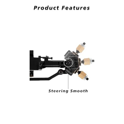 SCX24 Extended Portal Axles +10MM/Side, Front Rear High Clearance Axles for SCX24 Upgrades 1/24 RC Crawler, Extended Axial SCX 24 Axles Housing, More Tough, Durable and Steering Smooth