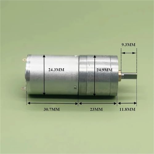 1pc 25GA-370 Mini 25mm Full Metal Gearbox Gear Motor 3V 6V 9V 12V 210RPM Slow Speed Large D Shaft DIY Robot Car Toy Model