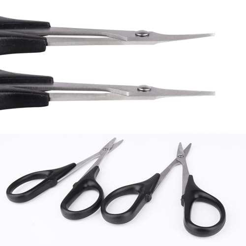 HobbyPark RC Body Reamer Curved Scissors & Straight Scissors RC Car Body Shell Lexan Plastic Trimming Tools Set (3-Pack)
