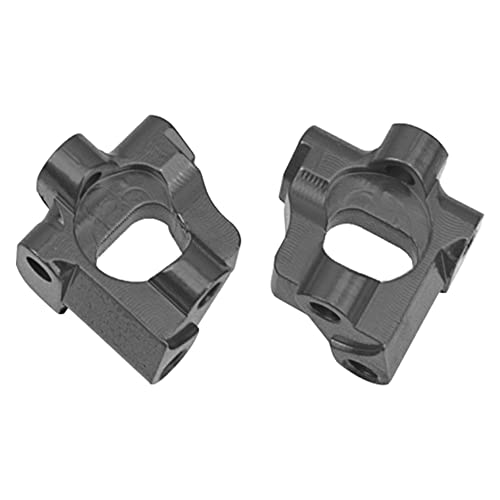 Auminum Alloy Steering Knuckle C-Hubs Bellcranks Set Compatible with Losi 1/18 Mini-T 2.0 2WD Stadium RC Truck Hop-Up Parts (Black) - color: Black