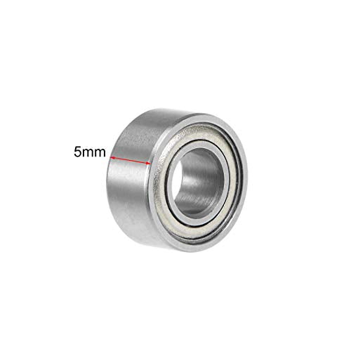 uxcell 685ZZ Deep Groove Ball Bearing 5x11x5mm Double Shielded Chrome Steel Bearings 5-Pack - size: 5mmx11mmx5mm
