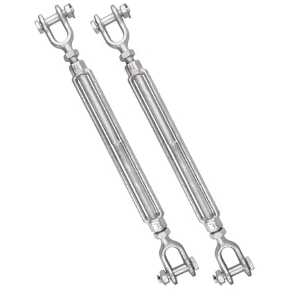 Galvanized Steel Turnbuckle 3/4 x 12 Inch Forged Jaw and Jaw Turnbuckles for Cable Rail Rigging Rope Chain 5,200 lbs Working Load Limit, 2PCS (3/4" X 12") - size: 3/4" X 12"