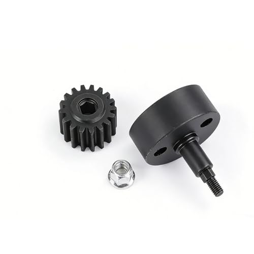Alloy Clutch Bell and 17T Hardened Steel Pinion Gear Upgrade Set for 1/5 RC Hpi Baja 5B 5T 5SC - Enhanced Nut Fastening