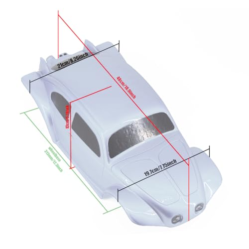 SANTAIZI 313mm Wheelbase RC Body PC Shell Width 200mm for MT and Crawler Car (KLJKC8BSL)
