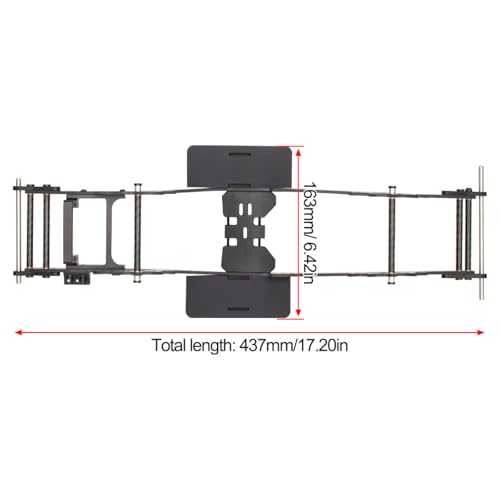 Carbon Fiber LCG Chassis Kit Frame Rails Skid Plate CMS Servo Panhard Mount for 1/10 RC Rigs Crawler Capra SCX10 II VS4-10 Comp Builds DIY Parts (Chassis Kit) - style: Chassis Kit