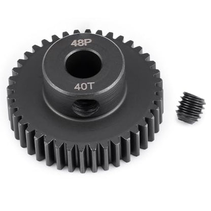 Steel 48P Motor Gear 5mm Bore 40T for 1/10 1/8 1/6 1/5 RC Buggy | Monster Truck Drift Car Off-Road Crawler Part Pinion Gears - size: 40T