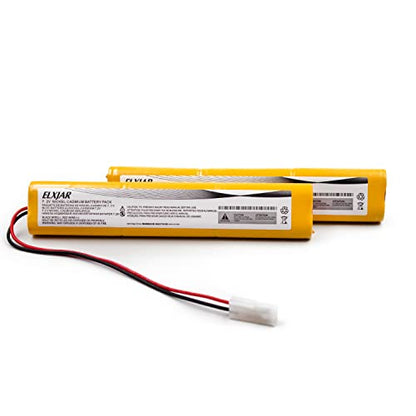 (2-Pack) 7.2V 800mAh Ni-Cd Battery for OSI OSA279, XLT20 Fisher | Fits Power Sonic A6090-2/A60902, NIC0623 and CUSTOM289 emergency lights; includes MINI-9030EC connector.