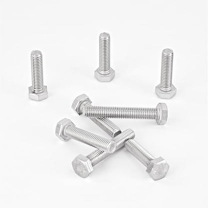 M8 x 30mm 35mm 40mm 45mm 50mm Heavy Duty Hexagon Bolts Hex Head Screws, 304 Stainless Steel, Machine Fully Thread, Metric, Bright Finish, Assortment Kit 25PCS - size: M8 x 30/35/40/45/50mm (25PCS)