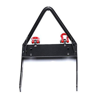 DJX Steel Front Bumper with Winch Mount Shackles for 1/10 Axial SCX10 RC Rock Crawler
