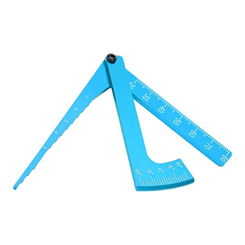 RC Rim Camber Gauge, Adjustable Aluminum Alloy Wheel Alignment Tool for RC Car, Blue Height Ruler for Remote Control Vehicle Setup and Maintenance - color: Blue