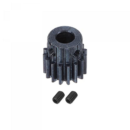 uxcell 1Mod 16T Pinion Gear 7mm Bore Hardened Steel Motor Rack Spur Gear with Step for RC Car Truck Buggy Gear Drive